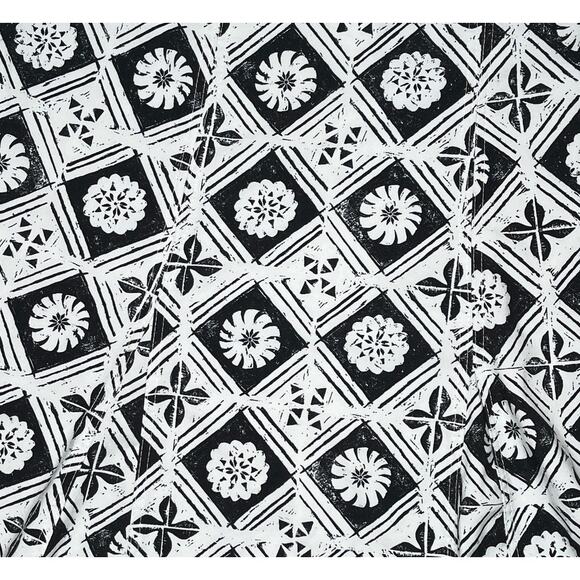 Ripskirt Hawaii Fijian Tapa white and black wrap skirt adjustable pocket S - Picture 7 of 13